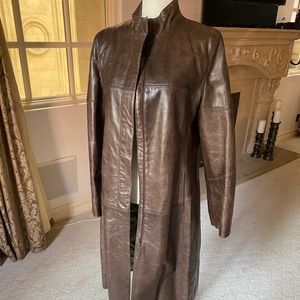 Long leather coat